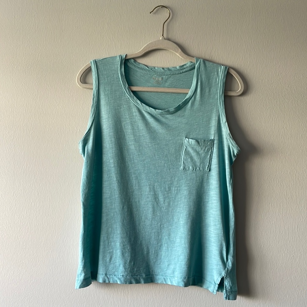 Madewell Light Blue Pocket Tank - size S